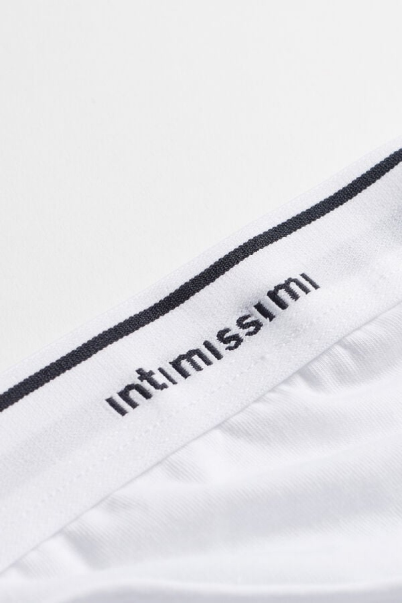 Intimissimi Supima Cotton Briefs With Visible Elastic Bijele | SN-ITMSM58547