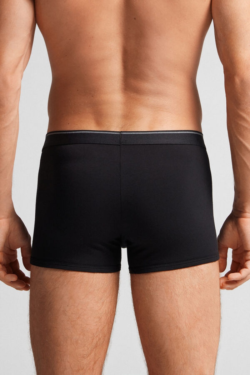 Intimissimi Supima® Cotton Boxers Crne | SN-ITMSM58478