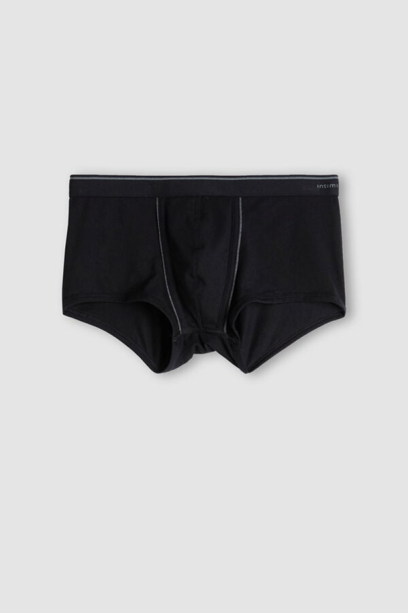 Intimissimi Supima® Cotton Boxers Crne | SN-ITMSM58478