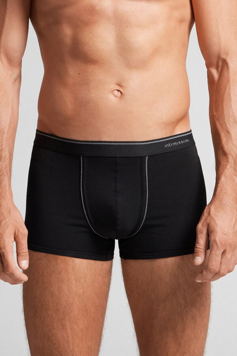 Intimissimi Supima® Cotton Boxers Crne | SN-ITMSM58478