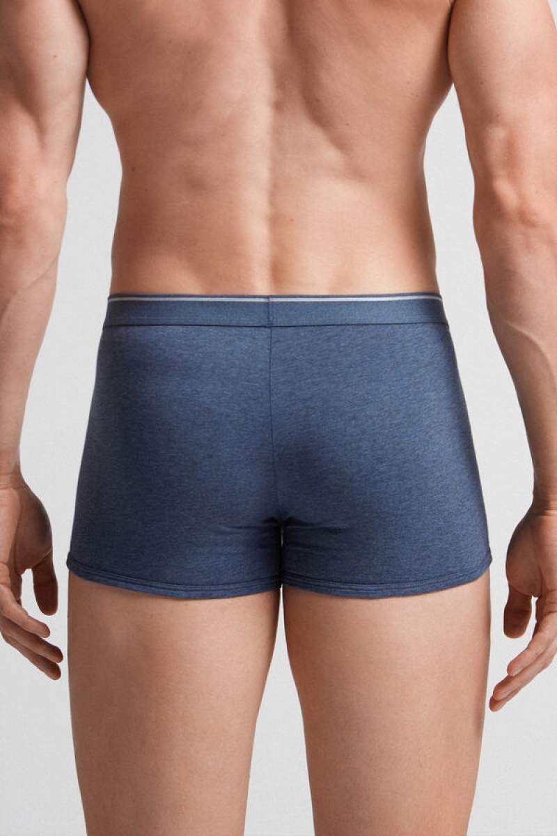 Intimissimi Supima® Cotton Boxers Plave | SN-ITMSM58463