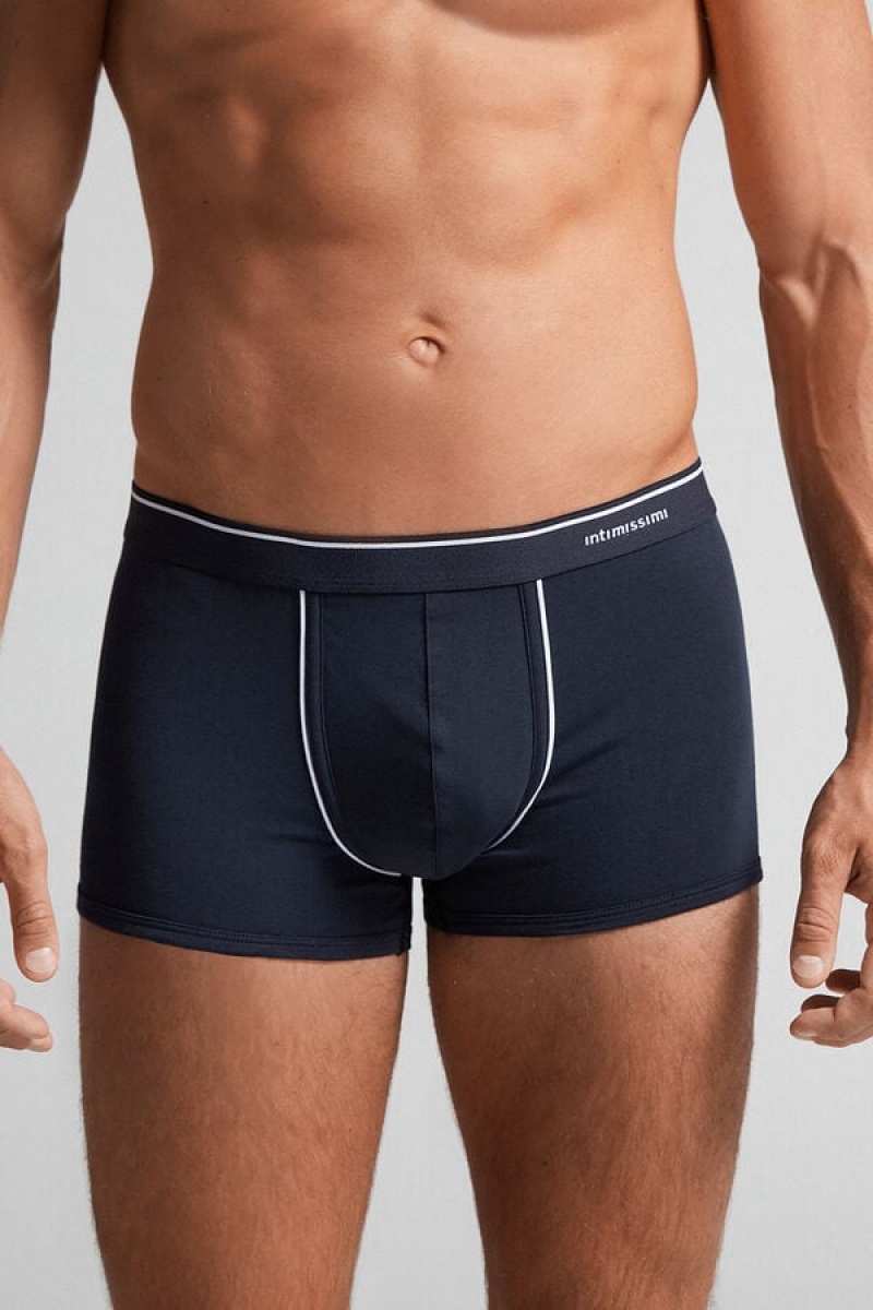 Intimissimi Supima® Cotton Boxers Plave | SN-ITMSM58479