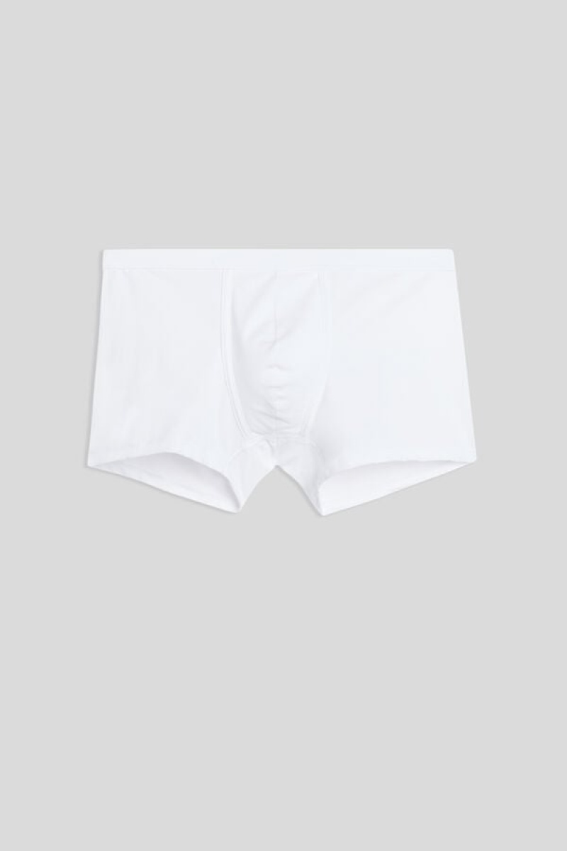 Intimissimi Supima® Cotton Loose Fit Boxers Bijele | SN-ITMSM58507