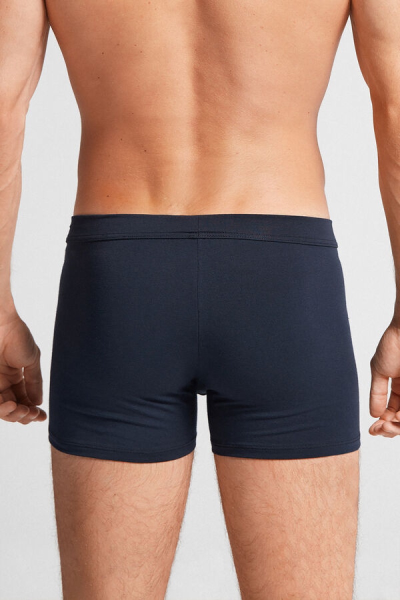 Intimissimi Supima® Cotton Loose Fit Boxers Plave | SN-ITMSM58514