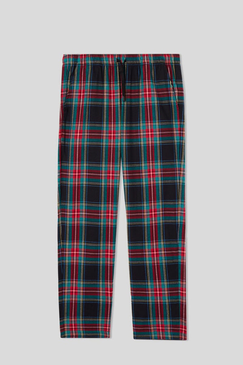 Intimissimi Tartan Full Length Pants In Brushed Cloth Visebojne | SN-ITMSM58699