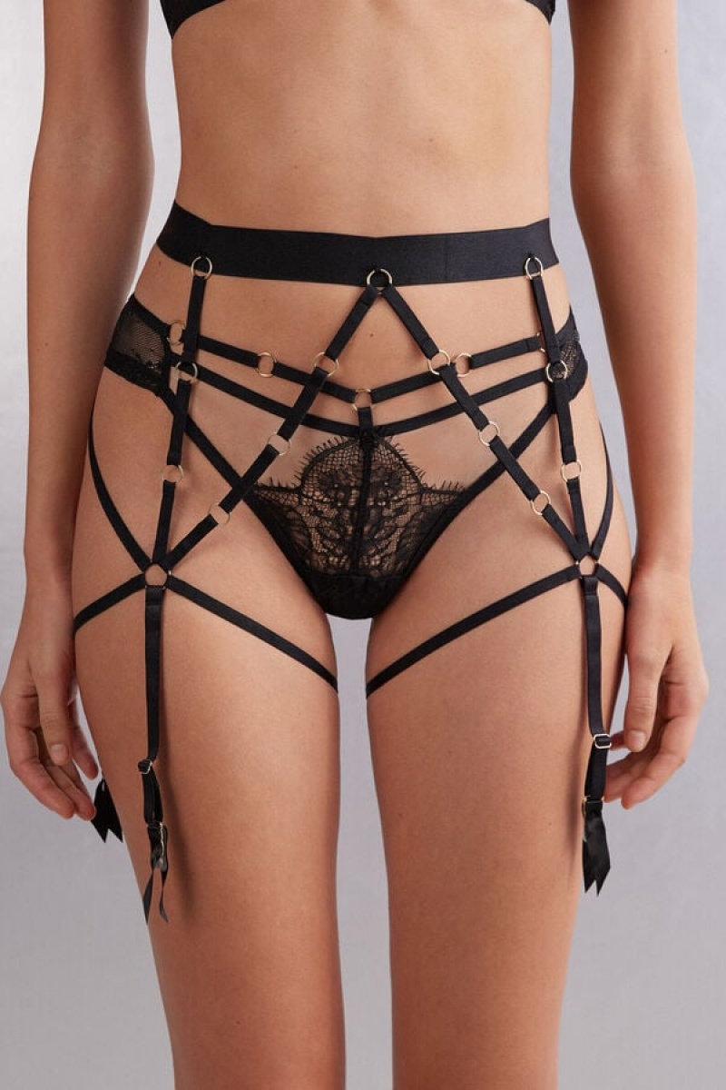 Intimissimi The Game Of Seduction Garter Belt Crne | SN-ITMSM57899