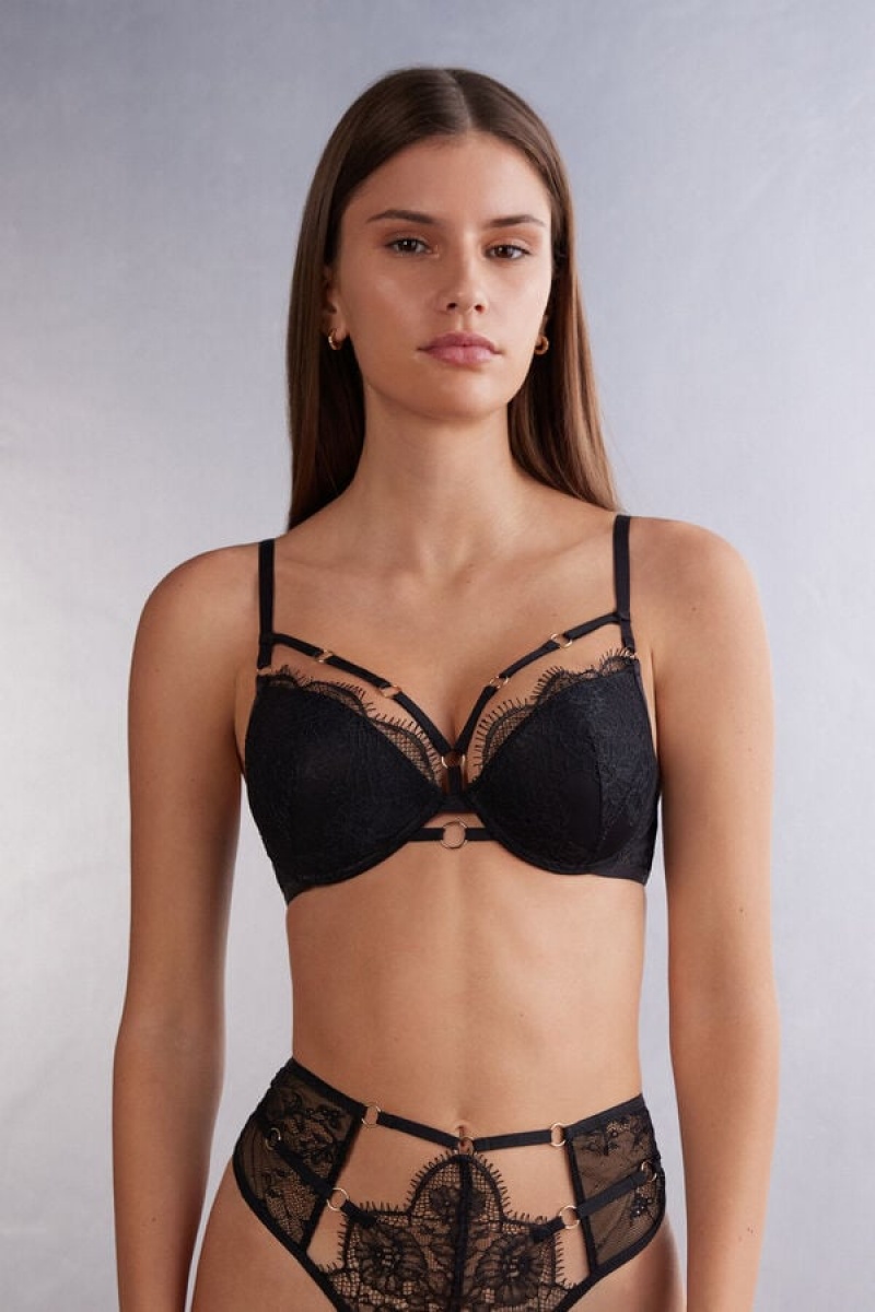 Intimissimi The Game Of Seduction Simona Push-up Bra Crne | SN-ITMSM56799