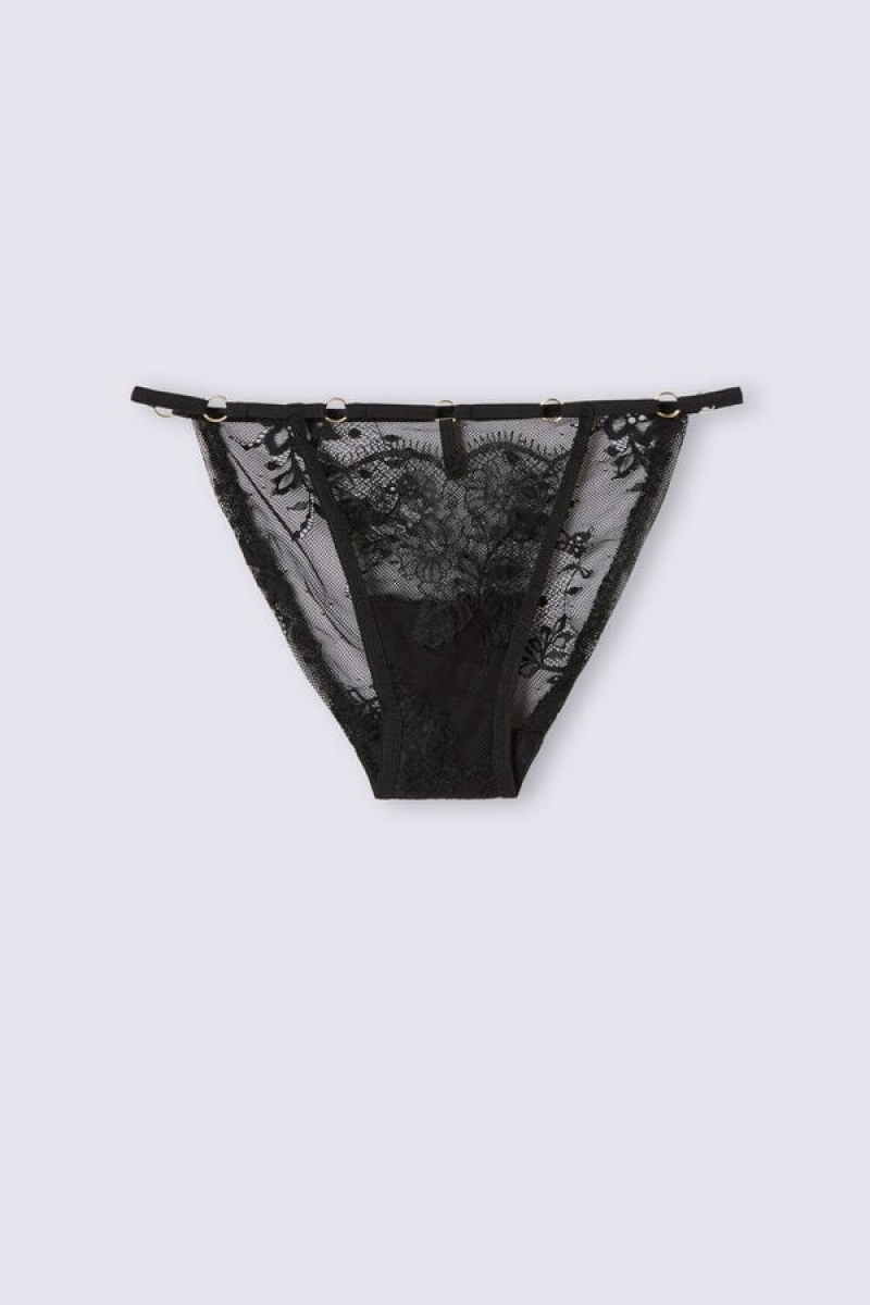 Intimissimi The Game Of Seduction String Panties Crne | SN-ITMSM57636