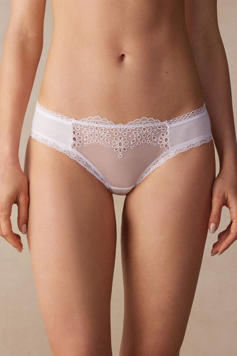 Intimissimi Timeless Simplicity Cotton Panties Bijele | SN-ITMSM57583