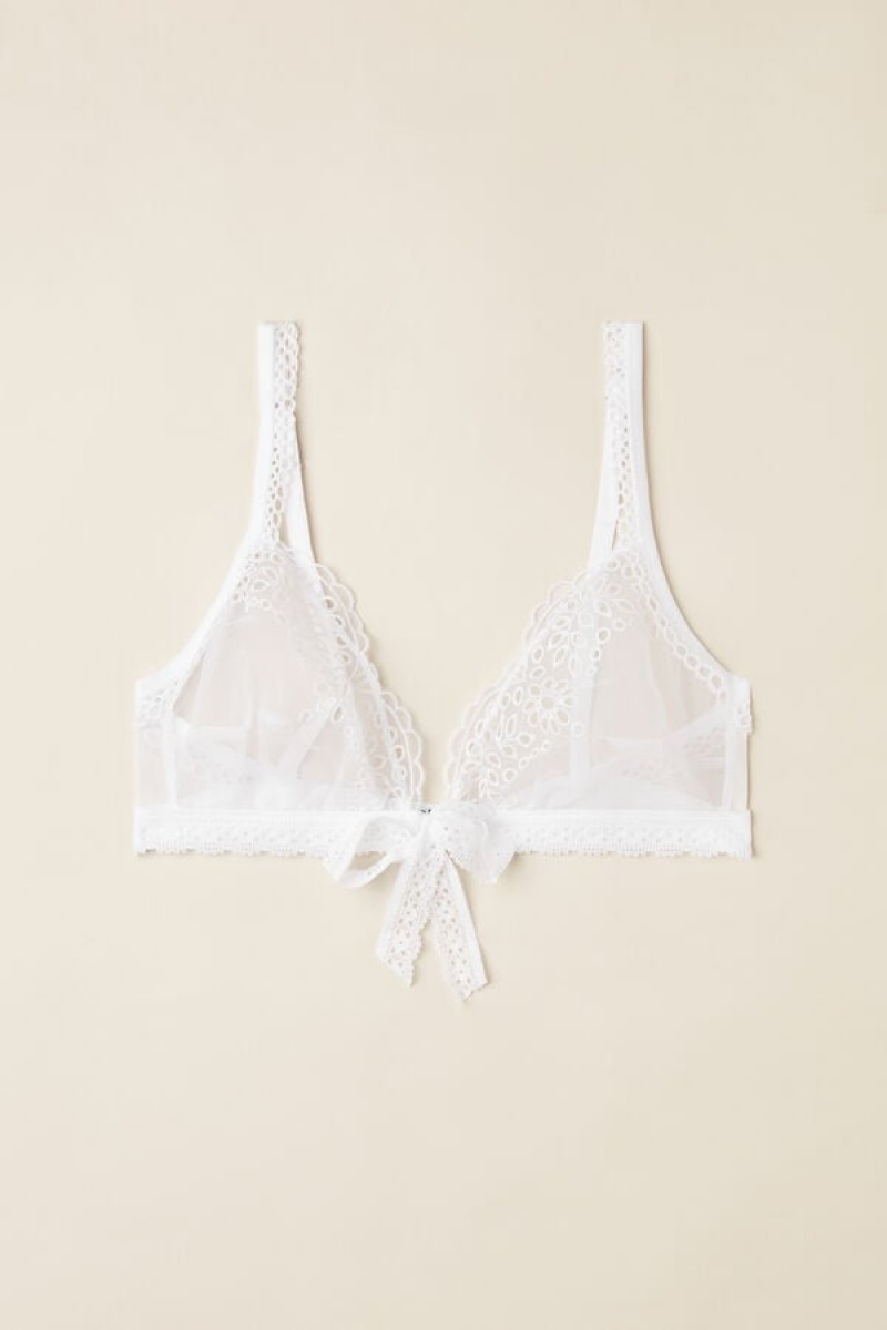 Intimissimi Timeless Simplicity Triangle Bra Bijele | SN-ITMSM56671