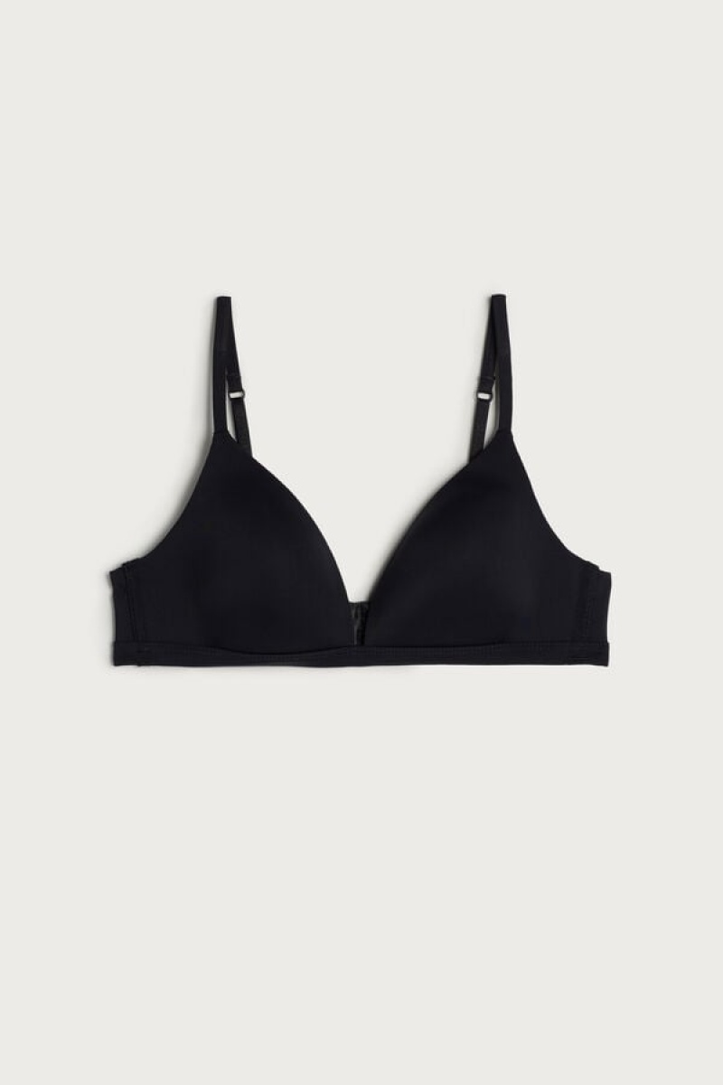 Intimissimi Tiziana Microfiber Triangle Bra Crne | SN-ITMSM56601