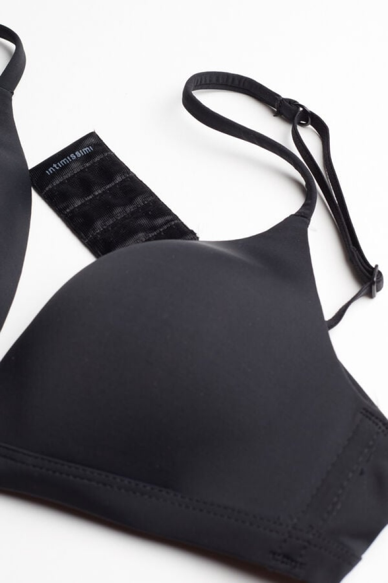 Intimissimi Tiziana Microfiber Triangle Bra Crne | SN-ITMSM56601