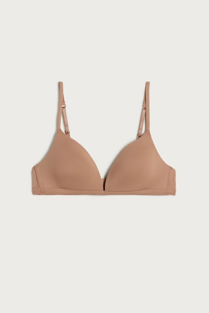 Intimissimi Tiziana Microfiber Triangle Bra Bež | SN-ITMSM56619