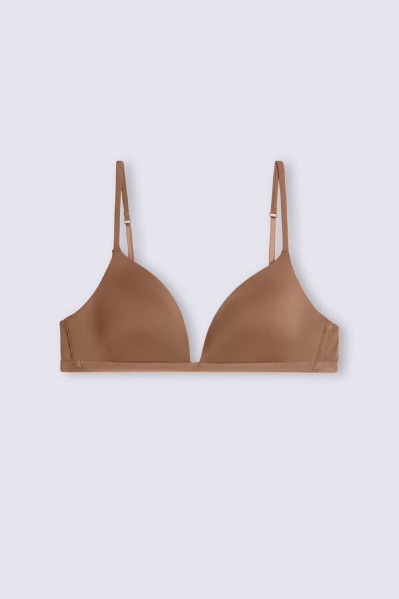 Intimissimi Tiziana Microfiber Triangle Bra Bež | SN-ITMSM56633