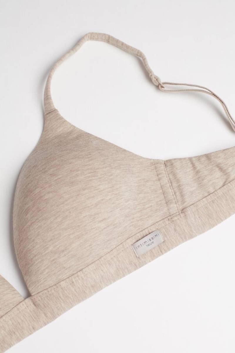 Intimissimi Tiziana Triangle Bra In Cotton Bež | SN-ITMSM57088