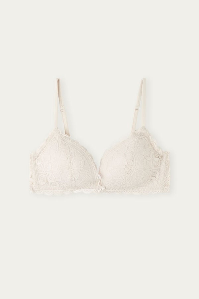 Intimissimi Tiziana Triangle Bra In Lace Bež | SN-ITMSM56641