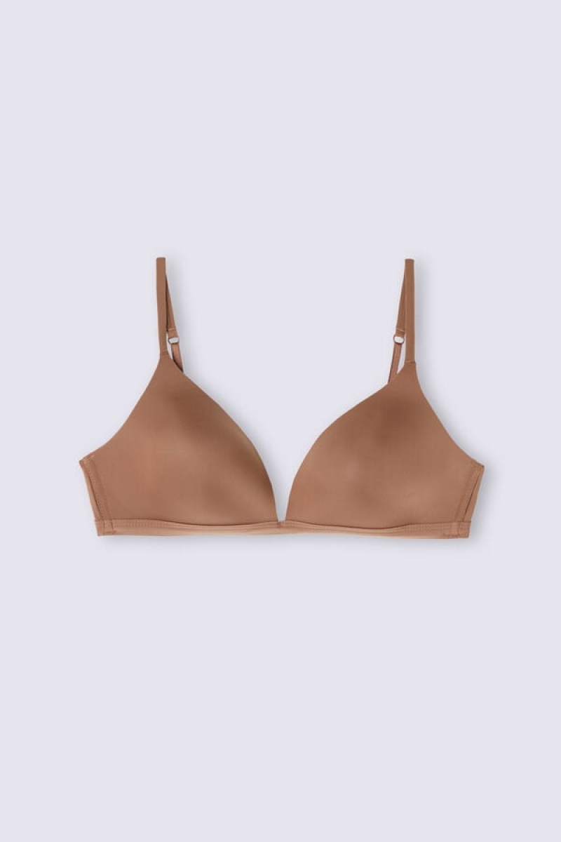 Intimissimi Tiziana Triangle Bra In Ultralight Microfiber Bež | SN-ITMSM56676