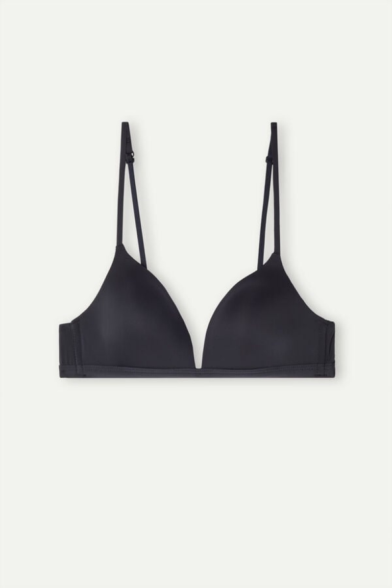 Intimissimi Tiziana Triangle Bra In Ultralight Microfiber Crne | SN-ITMSM56678