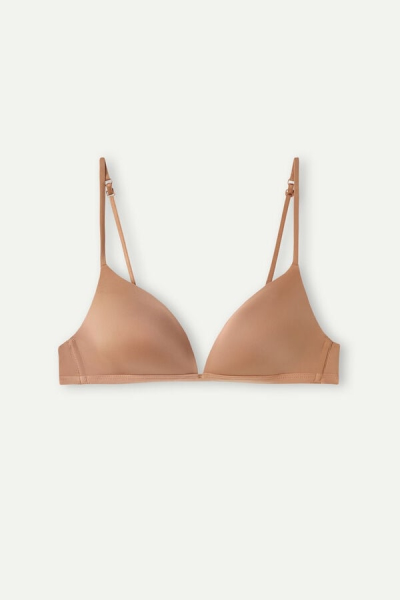 Intimissimi Tiziana Triangle Bra In Ultralight Microfiber Bež | SN-ITMSM56679