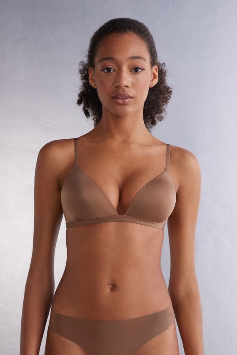 Intimissimi Tiziana Triangle Bra In Ultralight Microfiber Bež | SN-ITMSM57041