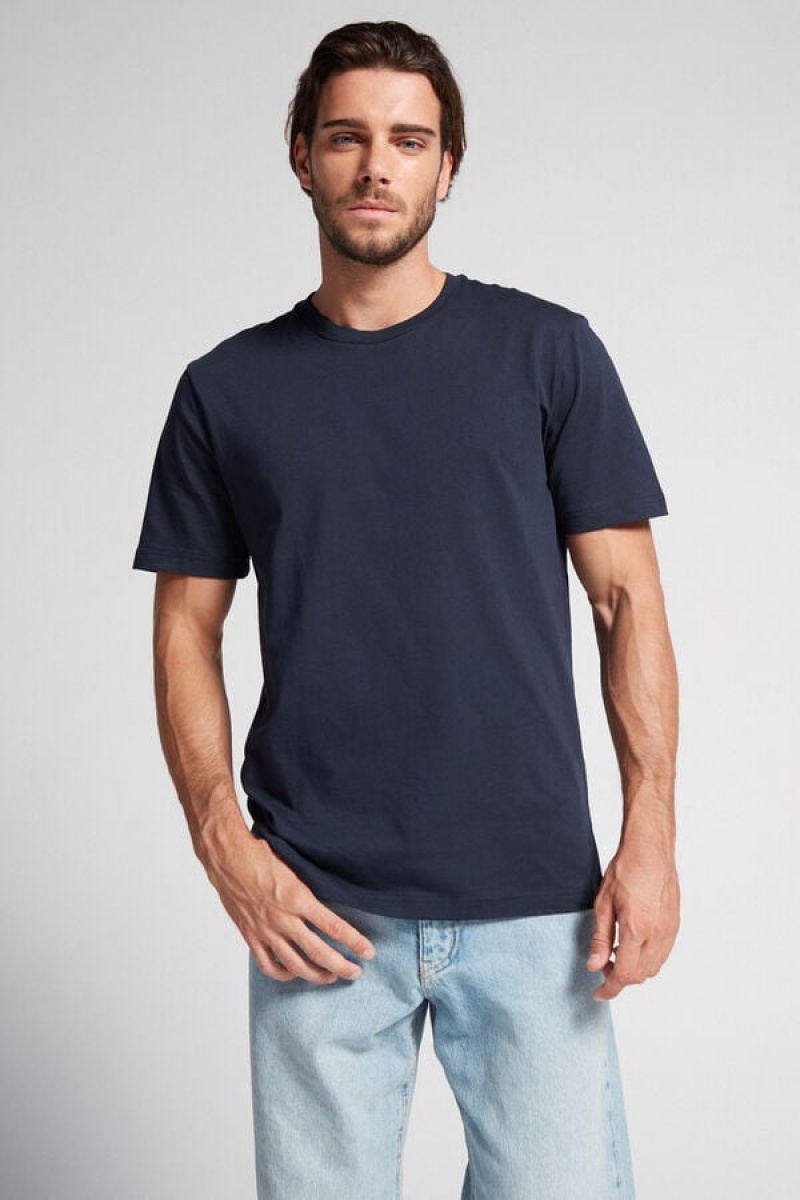 Intimissimi T-shirt In Cotton Jersey Plave | SN-ITMSM58589