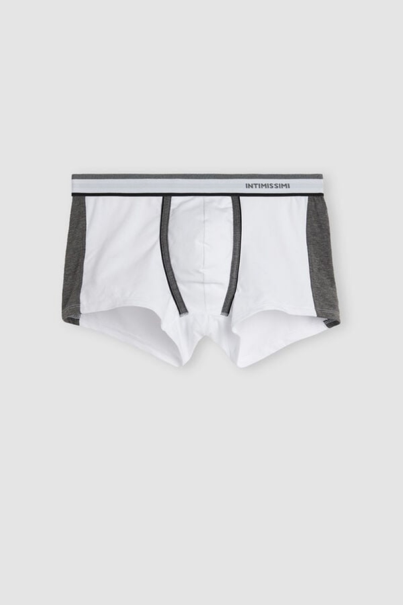 Intimissimi Two-tone Boxers In Stretch Supima® Cotton Sive | SN-ITMSM58469