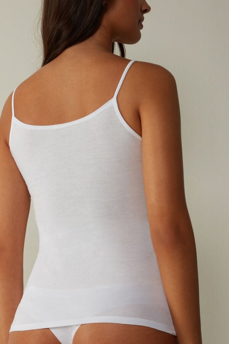 Intimissimi Ultrafresh Supima® Cotton Vest Top Bijele | SN-ITMSM57927