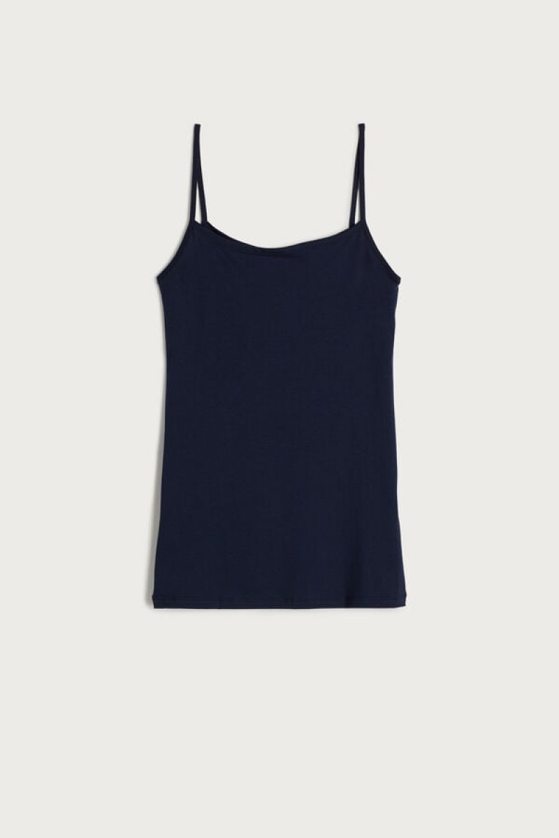 Intimissimi Ultrafresh Supima® Cotton Vest Top Plave | SN-ITMSM57937