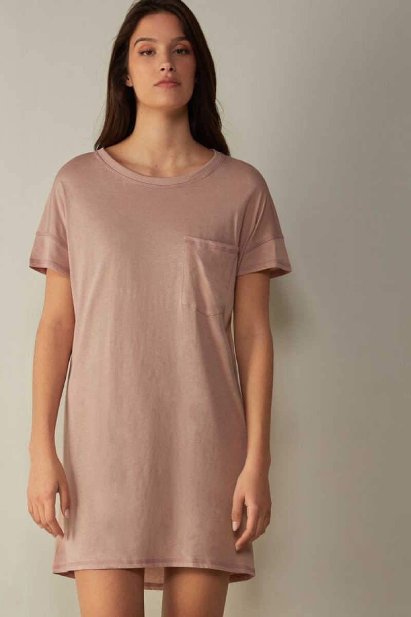 Intimissimi Ultrafresh Supima® Cotton Nightdress Roze | SN-ITMSM58400