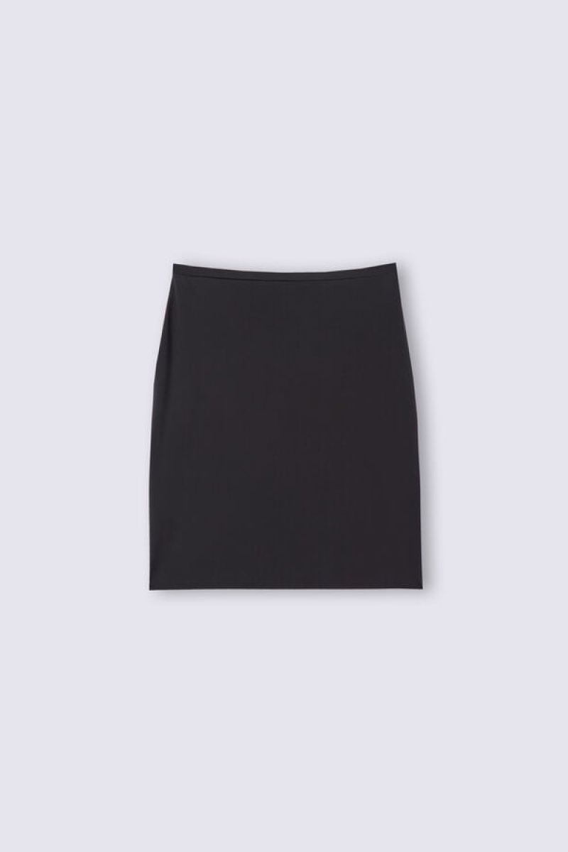 Intimissimi Ultralight Microfiber Skirt Crne | SN-ITMSM57841