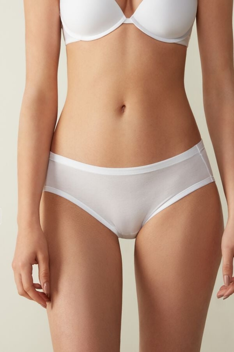 Intimissimi Ultralight Supima® Cotton Briefs Bijele | SN-ITMSM57556