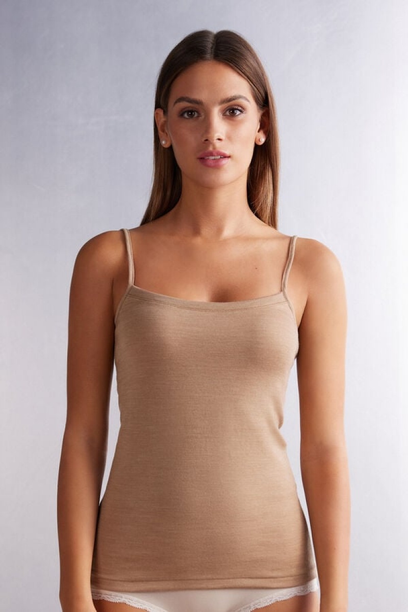 Intimissimi Vuna & Cotton Camisole Smeđe | SN-ITMSM58026