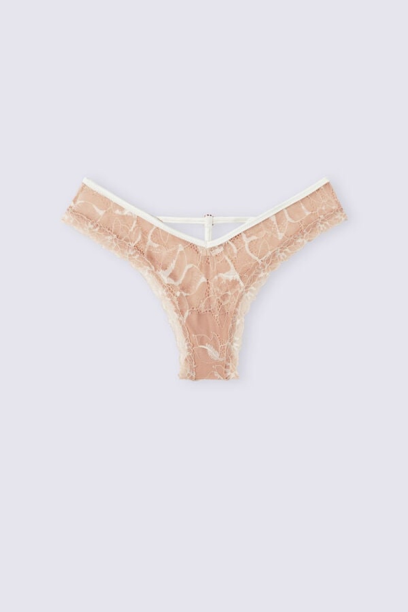 Intimissimi What A Beauty ‘80s Stil Brazilian Panties Bež | SN-ITMSM57497