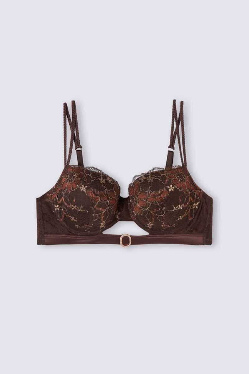 Intimissimi Winter Shades Sofia Balconette Bra Smeđe | SN-ITMSM56581