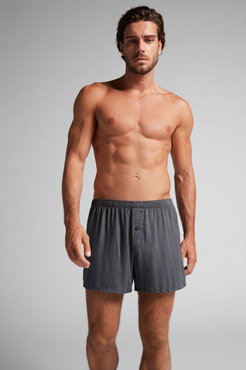 Intimissimi Woven Modal Boxers Sive | SN-ITMSM58482